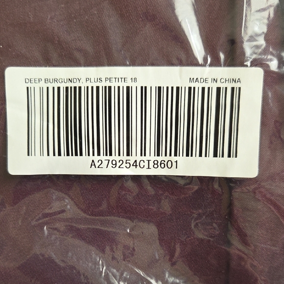 NWT, Isaac Mizrahi Deep Burgundy Trousers, Size 18WP - Picture 1 of 2